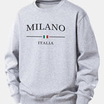 Velira Sweatshirts Sidabrinė / XS Milano Spaudos Laisvas Fit Mikina