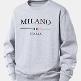 Velira Sweatshirts Sidabrinė / XS Milano Spaudos Laisvas Fit Mikina