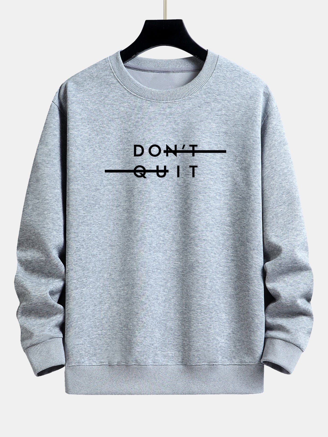 Velira Sweatshirts sidabrinė / XS Nepasiduok! Atsipalaidavęs prigludęs džemperis