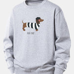 Velira Sweatshirts Sidabrinė / XS Prancūzų taksų spauda laisvo kirpimo džemperis