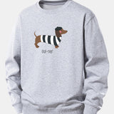 Velira Sweatshirts Sidabrinė / XS Prancūzų taksų spauda laisvo kirpimo džemperis