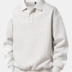 Velira Sweatshirts sidabrinė / XS Solidus polo apykaklės megztinis