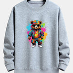 Velira Sweatshirts sidabrinė / XS Spalvingo Lokio Spauda Atsipalaidavęs Palaidinukas