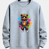 Velira Sweatshirts sidabrinė / XS Spalvingo Lokio Spauda Atsipalaidavęs Palaidinukas