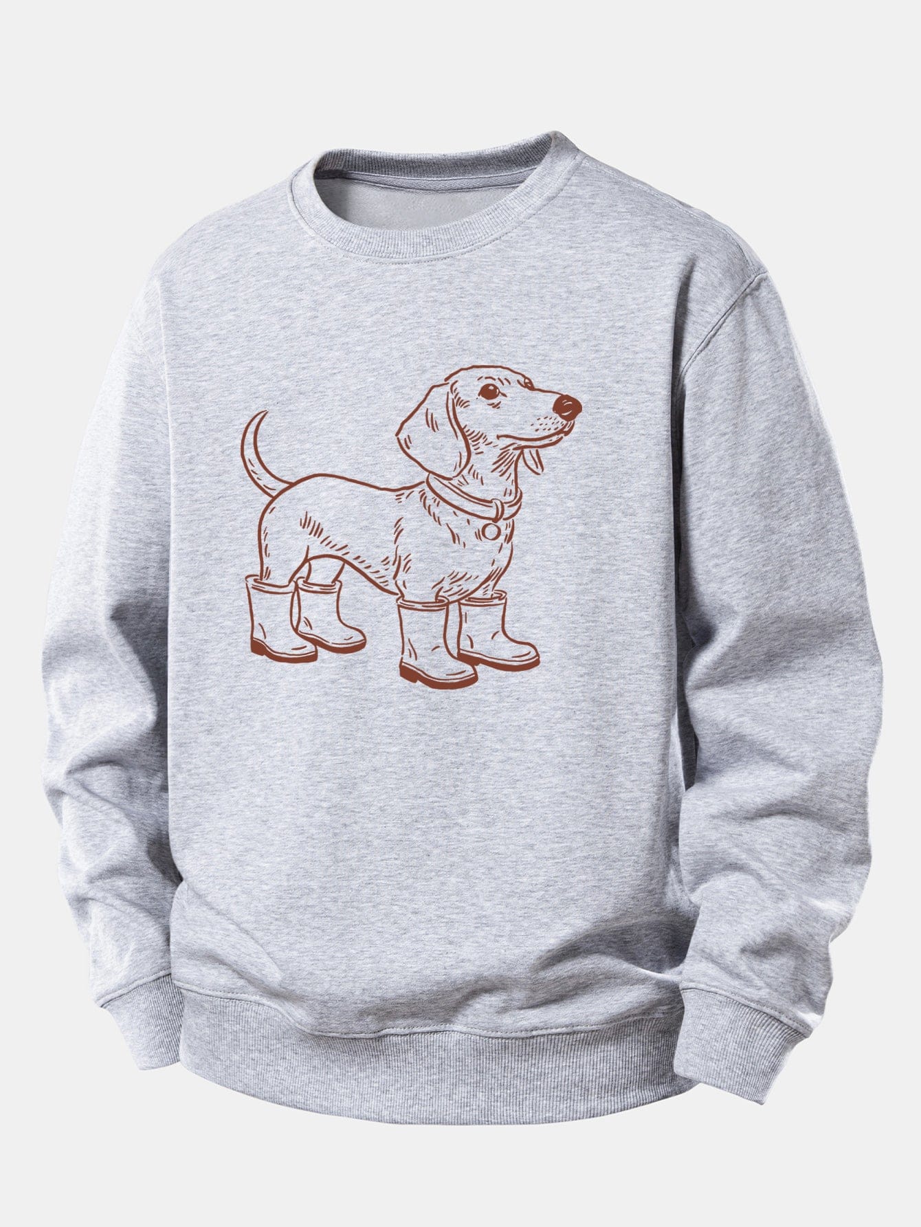 Velira Sweatshirts Sidabrinė / XS Šuo Batai Spaudiniu Laisvalaikio Fit Palaidinukė