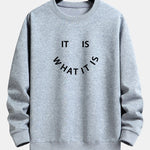 Velira Sweatshirts sidabrinė / XS Tai, kas yra, atspausdintas laisvas megztinis