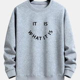 Velira Sweatshirts sidabrinė / XS Tai, kas yra, atspausdintas laisvas megztinis