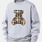 Velira Sweatshirts Sidabrinė / XS Tikrinto Lokio Spaudas Laisvas Palaidinukas