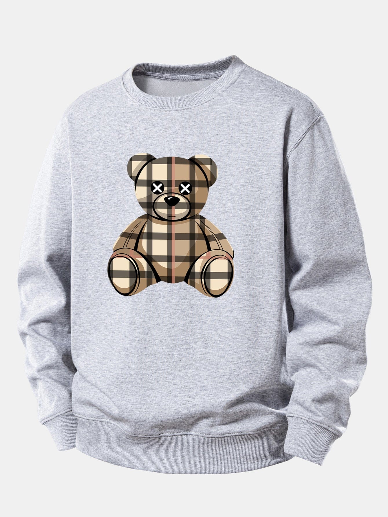 Velira Sweatshirts Sidabrinė / XS Tikrinto Lokio Spaudas Laisvas Palaidinukas