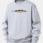 Velira Sweatshirts Sidabrinė / XS Užtrauktuko katės spaudo laisvo kirpimo džemperis