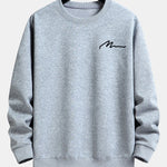 Velira Sweatshirts Sidabrinė / XS Vyrų šūkio spaudos laisvo kirpimo džemperis