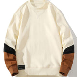 Velira Sweatshirts smėlinė / S Spalvų blokas Crewneck megztinis