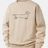 Velira Sweatshirts Smėlinė / XS Linijos taksų spaudas laisvas džemperis