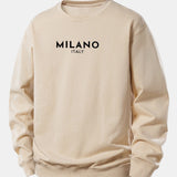 Velira Sweatshirts Smėlinė / XS Milano spaudinys laisvas megztinis