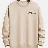 Velira Sweatshirts Smėlinė / XS Vyrų šūkio spaudos laisvo kirpimo džemperis