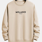 Velira Sweatshirts smėlio / XS Milano spaudinys laisvas prigludimas megztinis