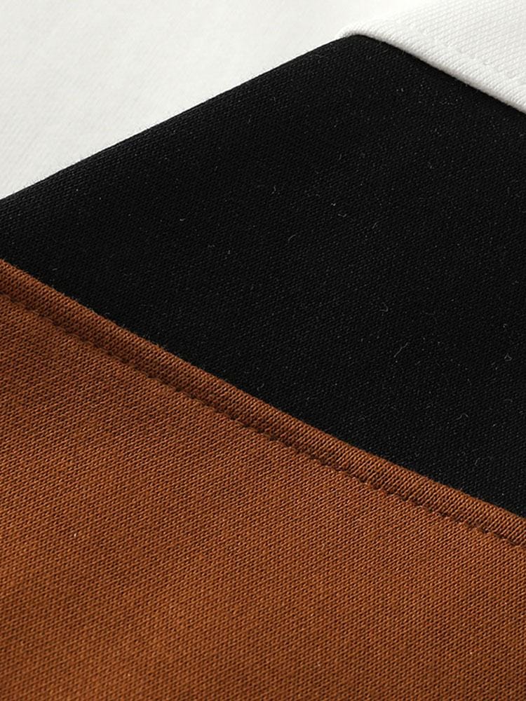 Velira Sweatshirts Spalvų blokas Crewneck megztinis