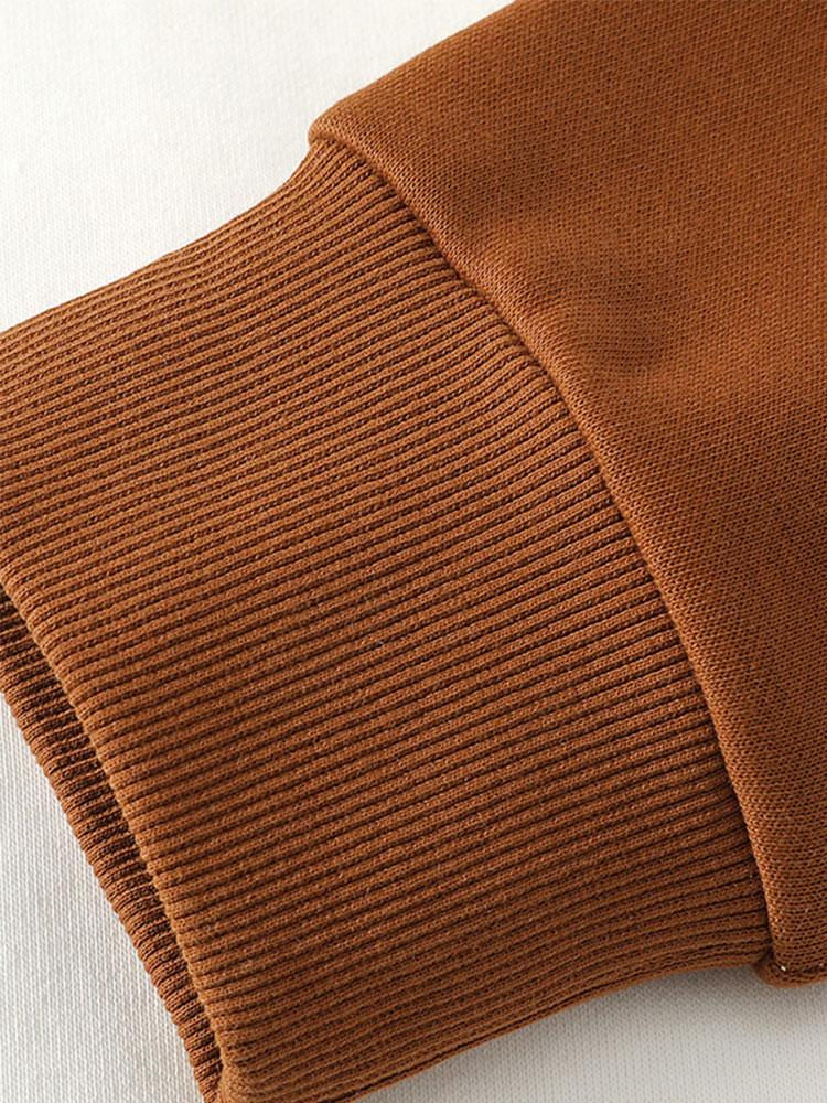 Velira Sweatshirts Spalvų blokas Crewneck megztinis