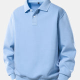 Velira Sweatshirts šviesiai mėlyna / XS Solidus polo apykaklės megztinis