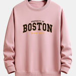 Velira Sweatshirts šviesiai rožinė / S Boston Print Relax Fit Palaidinė