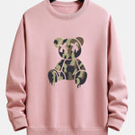Velira Sweatshirts šviesiai rožinė / S Kamikadze ištirpstančio meškos rašto laisvo kirpimo džemperis