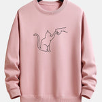 Velira Sweatshirts šviesiai rožinė / S Katės Fist Bump Spaudimo Relax Fit Palaidinukė