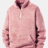 Velira Sweatshirts Šviesiai rožinė / S Ketvirčio užtrauktuku Teddy megztinis