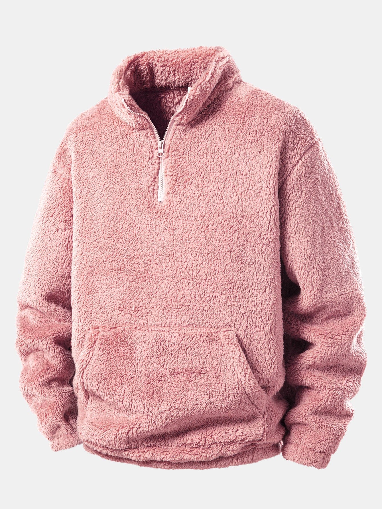 Velira Sweatshirts Šviesiai rožinė / S Ketvirčio užtrauktuku Teddy megztinis