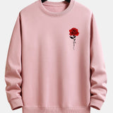 Velira Sweatshirts šviesiai rožinė / S Rožių Rašto Laisvas Fit Megztinis