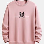 Velira Sweatshirts šviesiai rožinė / S Žiūrintis Vokiečių Aviganis Spauda Laisvas Pritaikymas Palaidinė