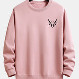 Velira Sweatshirts Šviesiai rožinė / XS Elnių Galvos Spauda Laisvalaikio Puloveris