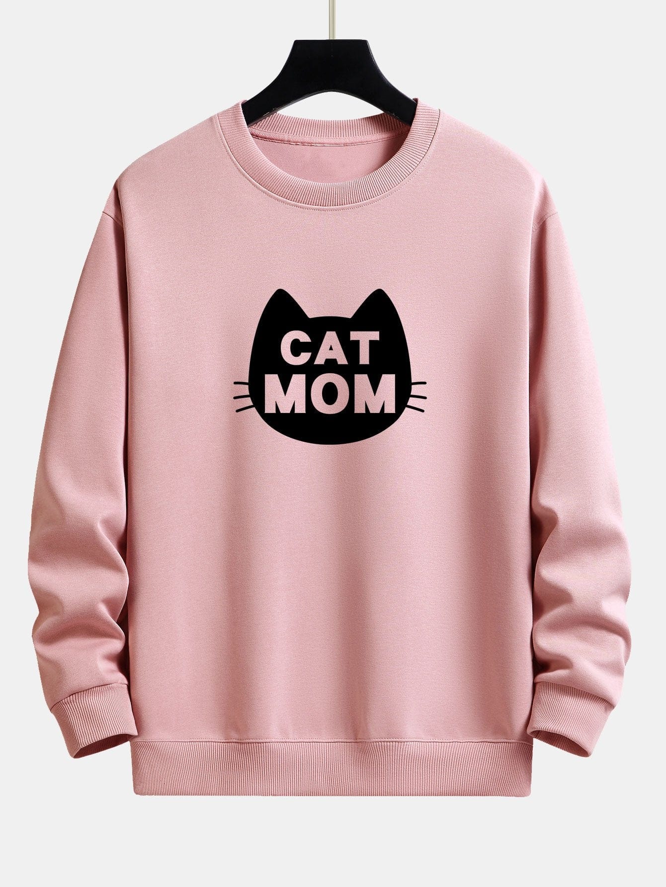 Velira Sweatshirts šviesiai rožinė / XS Katės Mamos Spauda Laisvas Fit Palaidinukė