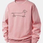 Velira Sweatshirts Šviesiai rožinė / XS Linijos taksų spaudas laisvas džemperis