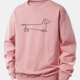 Velira Sweatshirts Šviesiai rožinė / XS Linijos taksų spaudas laisvas džemperis