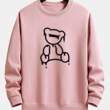 Velira Sweatshirts šviesiai rožinė / XS Lino lokio atspaudo laisvas fit džemperis