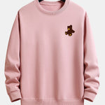 Velira Sweatshirts šviesiai rožinė / XS Meškiuko Spaudas Atsipalaidavęs Džemperis