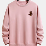 Velira Sweatshirts šviesiai rožinė / XS Meškiuko Spaudas Atsipalaidavęs Džemperis
