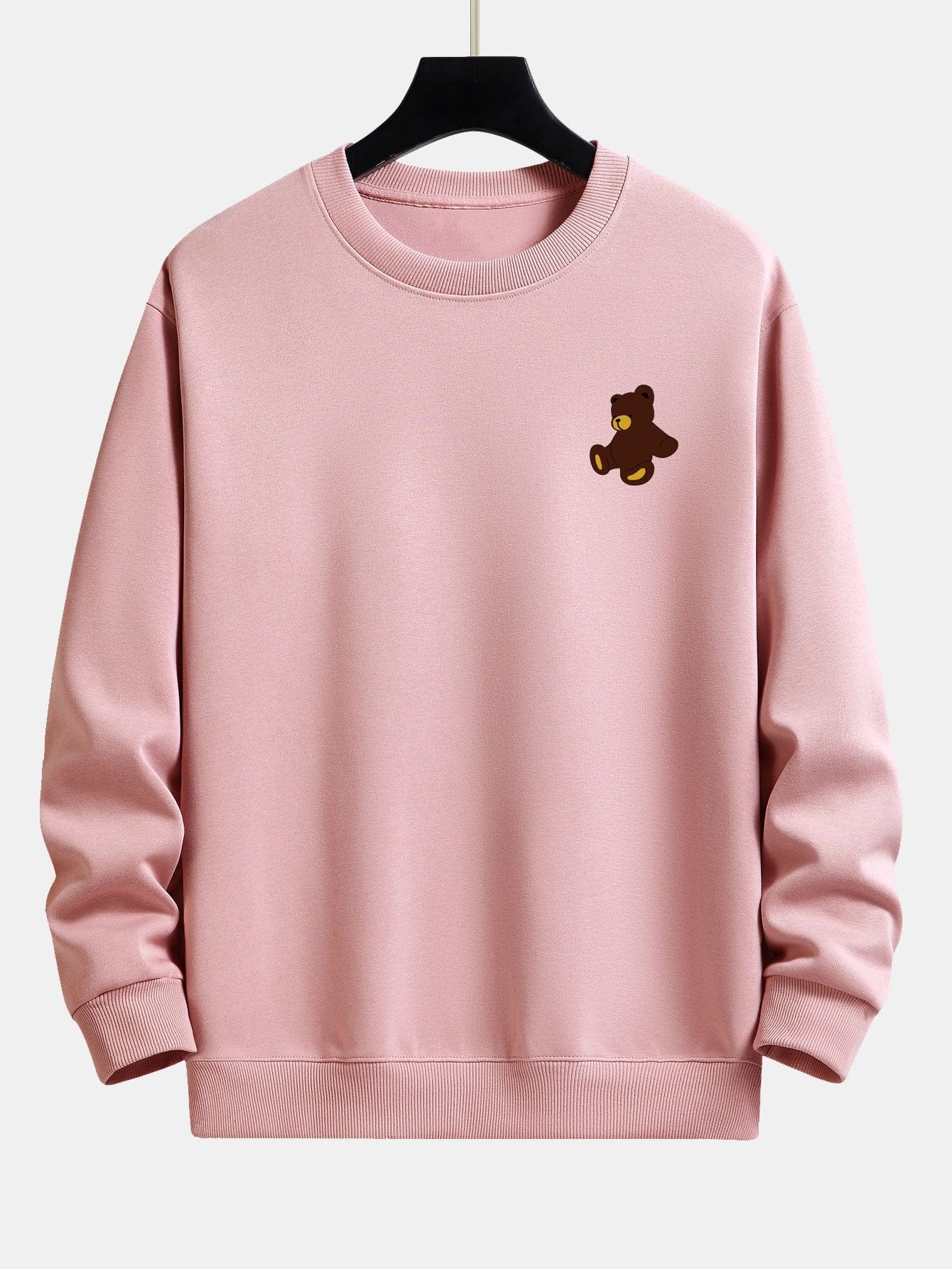 Velira Sweatshirts šviesiai rožinė / XS Meškiuko Spaudas Atsipalaidavęs Džemperis