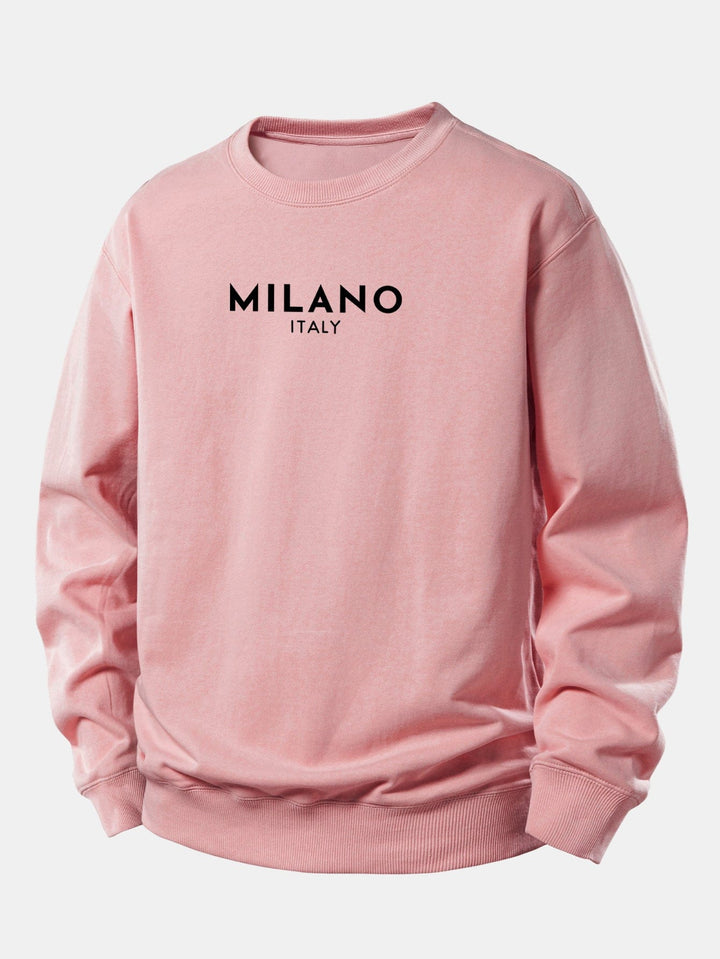 Velira Sweatshirts Šviesiai rožinė / XS Milano spaudinys laisvas megztinis
