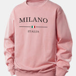 Velira Sweatshirts Šviesiai rožinė / XS Milano Spaudos Laisvas Fit Mikina