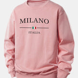 Velira Sweatshirts Šviesiai rožinė / XS Milano Spaudos Laisvas Fit Mikina