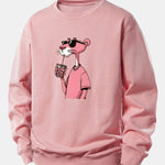 Velira Sweatshirts Šviesiai rožinė / XS Rožinė Pantera Spauda Laisva Fit Džemperis