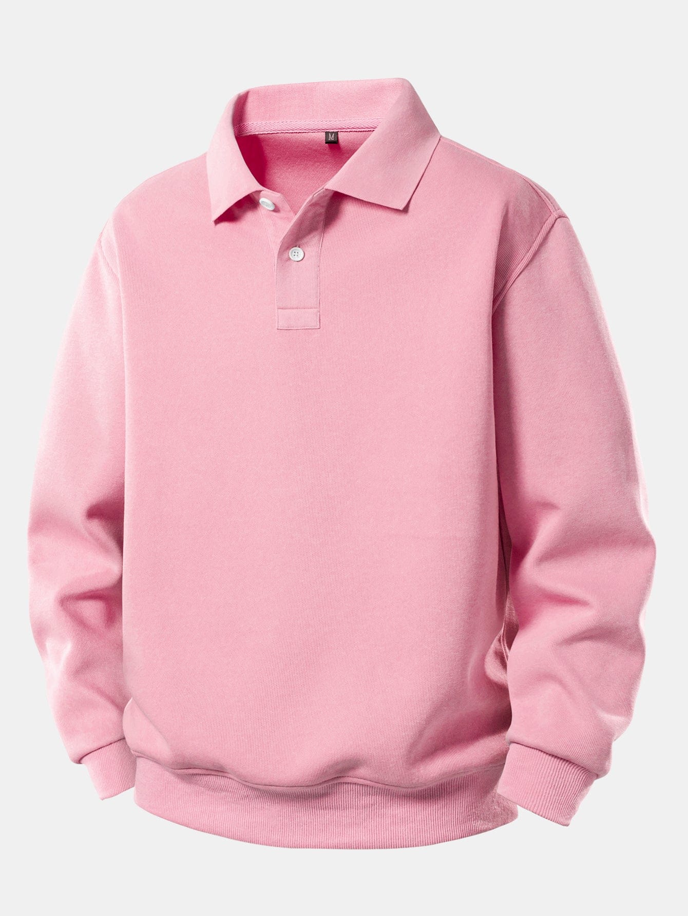 Velira Sweatshirts šviesiai rožinė / XS Solidus polo apykaklės megztinis