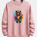 Velira Sweatshirts šviesiai rožinė / XS Spalvingo Lokio Spauda Atsipalaidavęs Palaidinukas