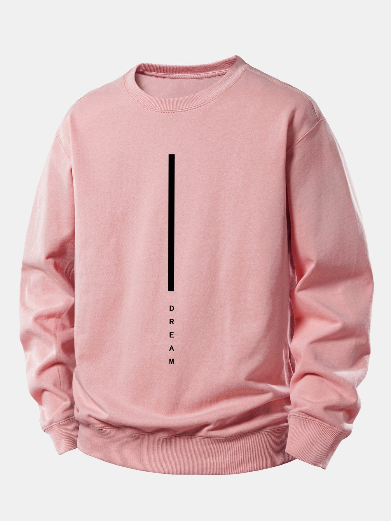 Velira Sweatshirts Šviesiai rožinė / XS Svajonių Dryžuotas Spausdinimas Laisvas Fit Palaidinukė