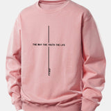 Velira Sweatshirts Šviesiai rožinė / XS Tikėjimo spauda laisvo kirpimo džemperis