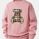 Velira Sweatshirts Šviesiai rožinė / XS Tikrinto Lokio Spaudas Laisvas Palaidinukas