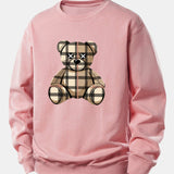 Velira Sweatshirts Šviesiai rožinė / XS Tikrinto Lokio Spaudas Laisvas Palaidinukas