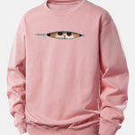 Velira Sweatshirts Šviesiai rožinė / XS Užtrauktuko katės spaudo laisvo kirpimo džemperis