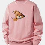 Velira Sweatshirts Šviesiai rožinė / XS Užtrauktuko Meškos Rašto Laisvalaikio Džemperis